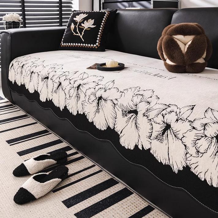 1pc Striped Soft Chenille Shaped Sofa Cushion, Suitable for Armairs and Sectional Sofa Sets, Machine Washable Polyester Home Decor