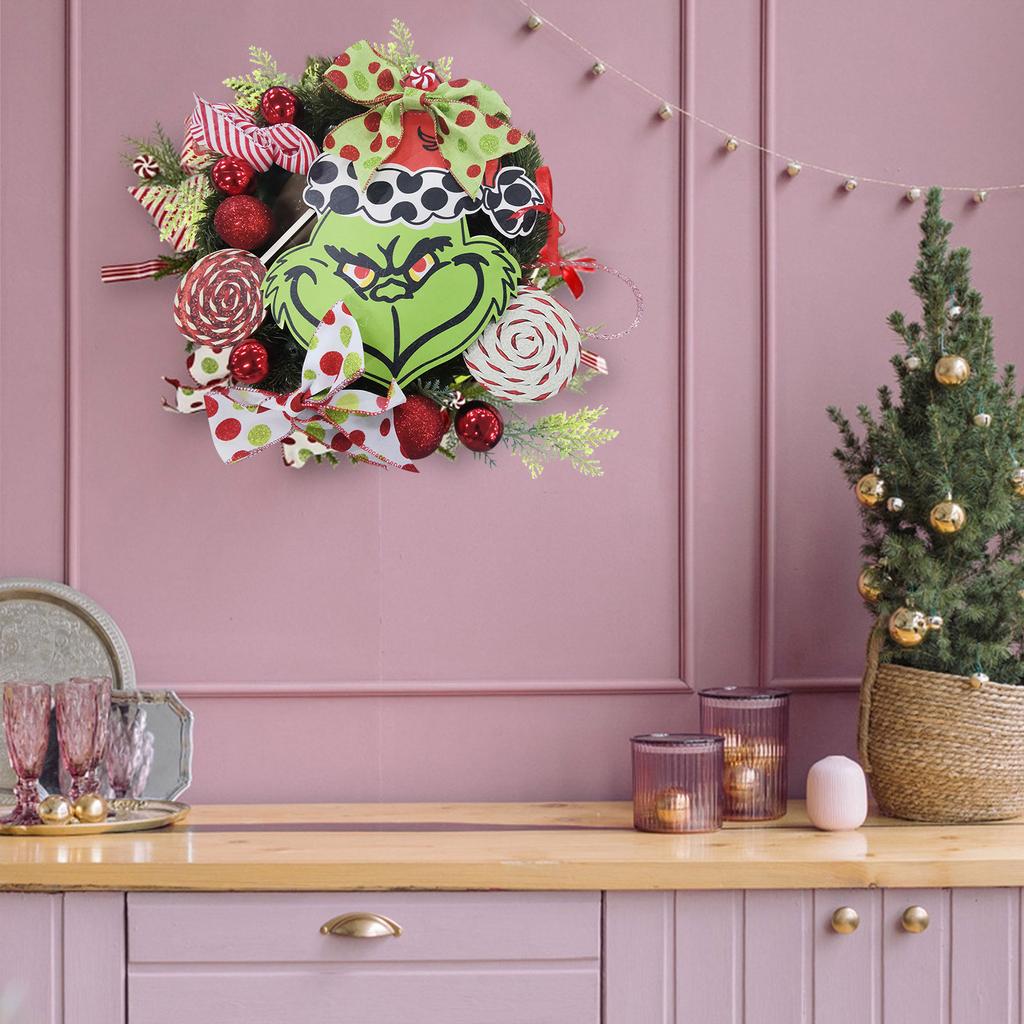 Christmas Wreath Decoration, Fun Welcome Front Door Sign, Christmas Decoration, Christmas Wreath Decoration For Porch Decoration