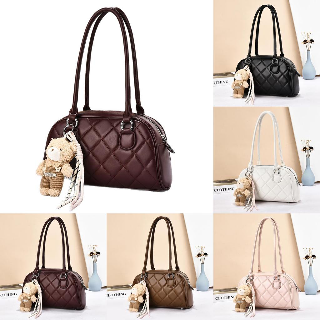 City Style Pu Bag With Stitching Details And Inner Storage For Casual Outings