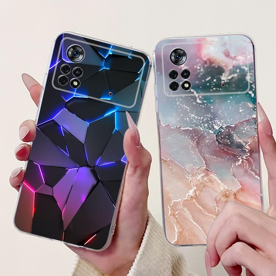 For Xiaomi Poco X4 Pro 5G Case 2201116PG Funda New Fashion Flower Bowknot Soft Clear Silicone Bumper For Xiomi Poco X4 Pro Coque