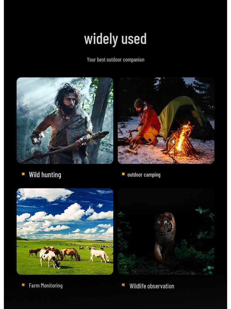 Ultra-HD 4K Night Vision Binoculars with Infrared & Large Screen for Outdoor Use