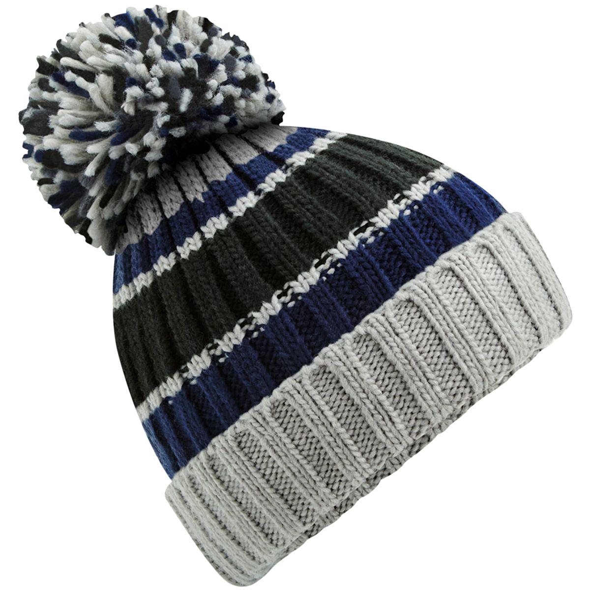 Gorro listrado unissex adulto unissex Beechfield Hygge One Size black