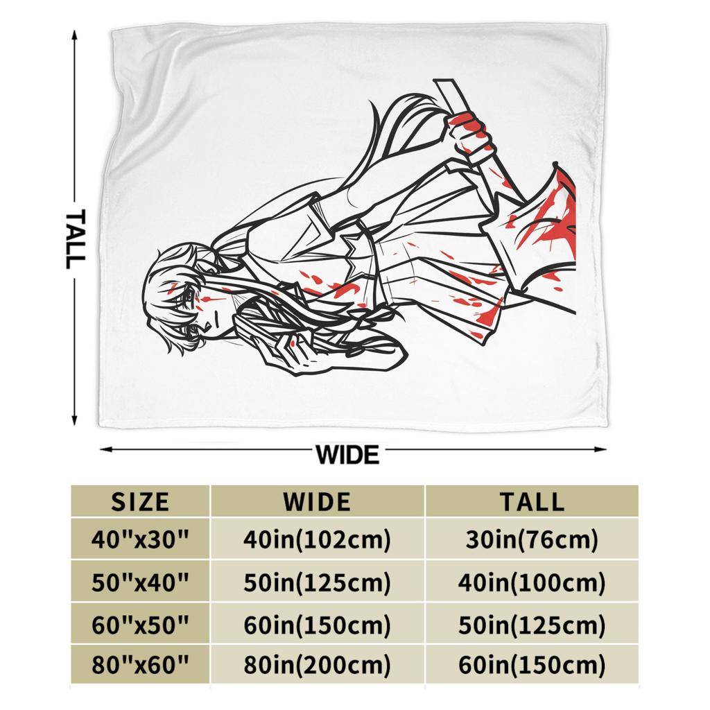 Warm BlanketsGirls Boys Camping Mirai Nikki Gasai Yuno Bedding Throws  Flannel Bedspread For Couch Bed Fashion Sofa Bed Cover
