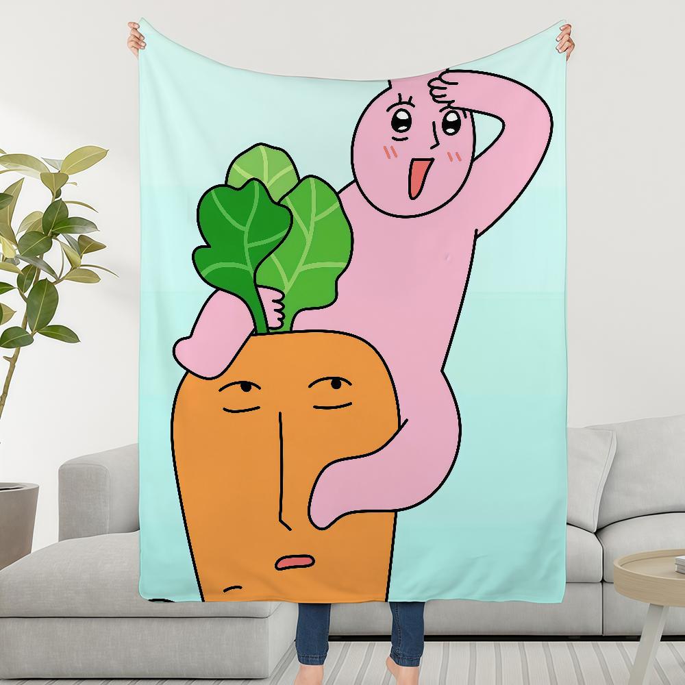 

Blanket Cartoon F-Friend Throw Super Cosy Plush Living Room Funny Sofa Couch Pink Childish Anime Rabbit My Birthday Gifts 30x40in