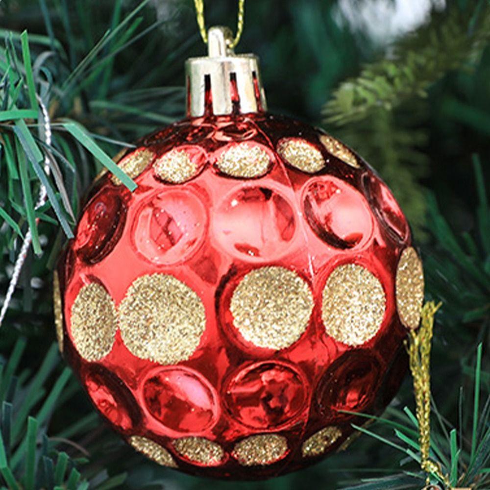 8pcs Delicate Christmas Ball 6cm Hanging Ornament Christmas Tree Pendant  Window