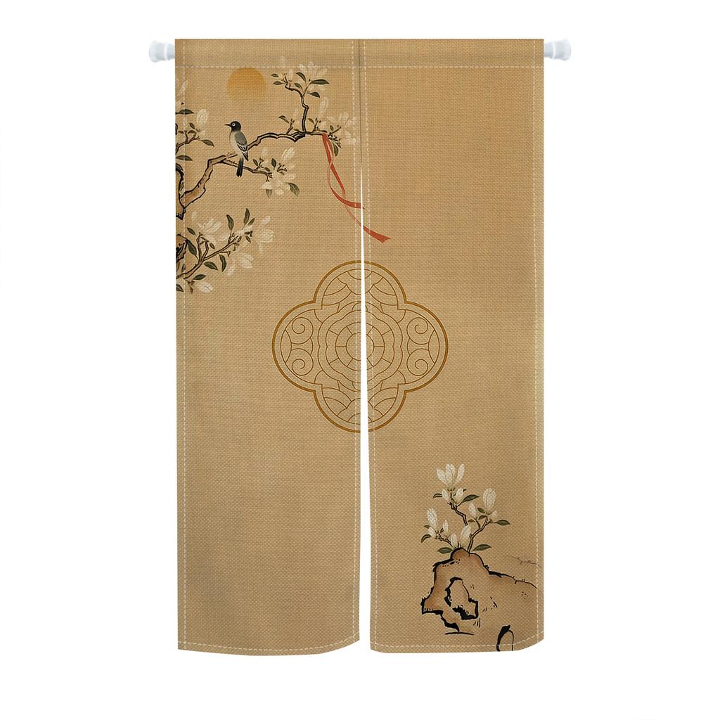 Cortinas Noren Estilo Chino para Puerta, Cortina Media Colgante de Poliéster para Separación de Comedor Izakaya, Entrada de Cocina, Lavable, Lista para Ventana