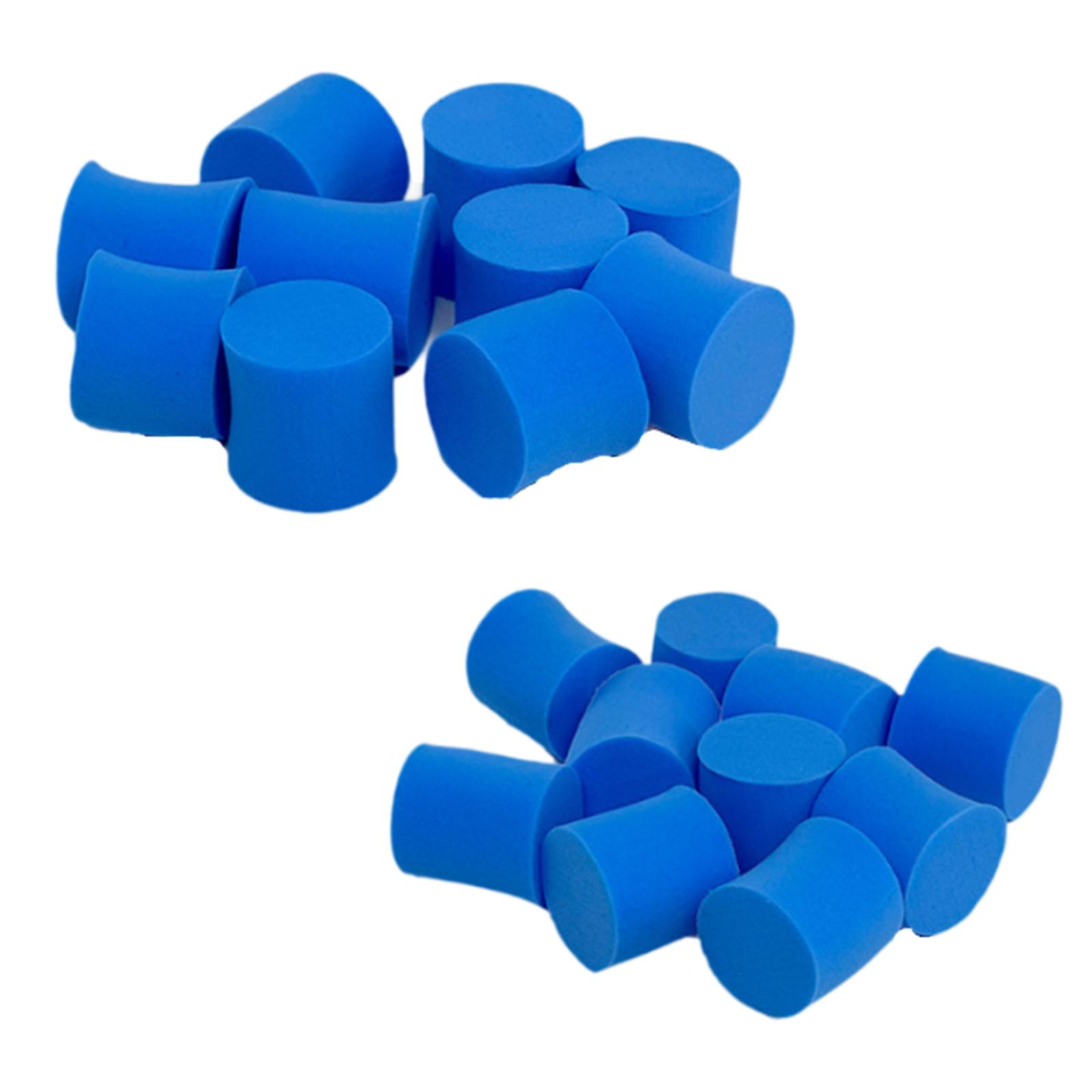 

10Pcs ANT Farm Plugs ANT Farm Test Tube Sponge Plug Tool Accessories Test Tube Plug Feeding Blue 15mm 18mm Stopper ANT Habitat Diameter 15mm