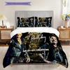Rock Legend Johnny Hallyday Three-piece set (1 * duvet cover + 2 * pillowcase, without core) 2D Flat Bedding set Duvet cover and pillowcase