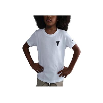 T-Shirt Kobe Mode Simple Col Rond Manches Courtes Hauts pour Enfants Blanc HM5667-100