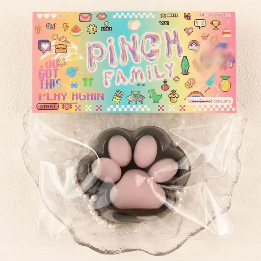 Cat Paw Mochi Taba Squishy Fidget Toy Antistress Black Cat Foot Slow Rebound Pinch Decompression Squeeze Toy Stress Relief Toy