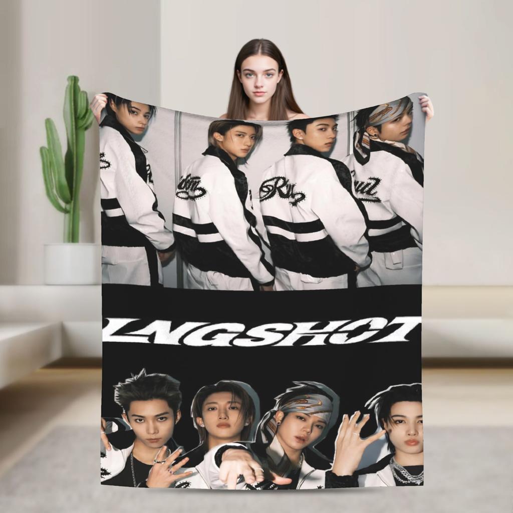 Kpop Group Lngshot  Blanket Multi-size Warm Cozy Fluffy  Throw Blankets for Sofa Couch and Bed