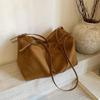 Yogodlns Autumn Winter Big Boston Luxury Designer Tote Soft Matte Suede Leather Women Handbag Female Shoulder Crossbody Bag