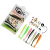 66 Stück Angelzubehör-Set Angelzubehör-Set mit Tacklebox inklusive T-Tail Weichköder Offset