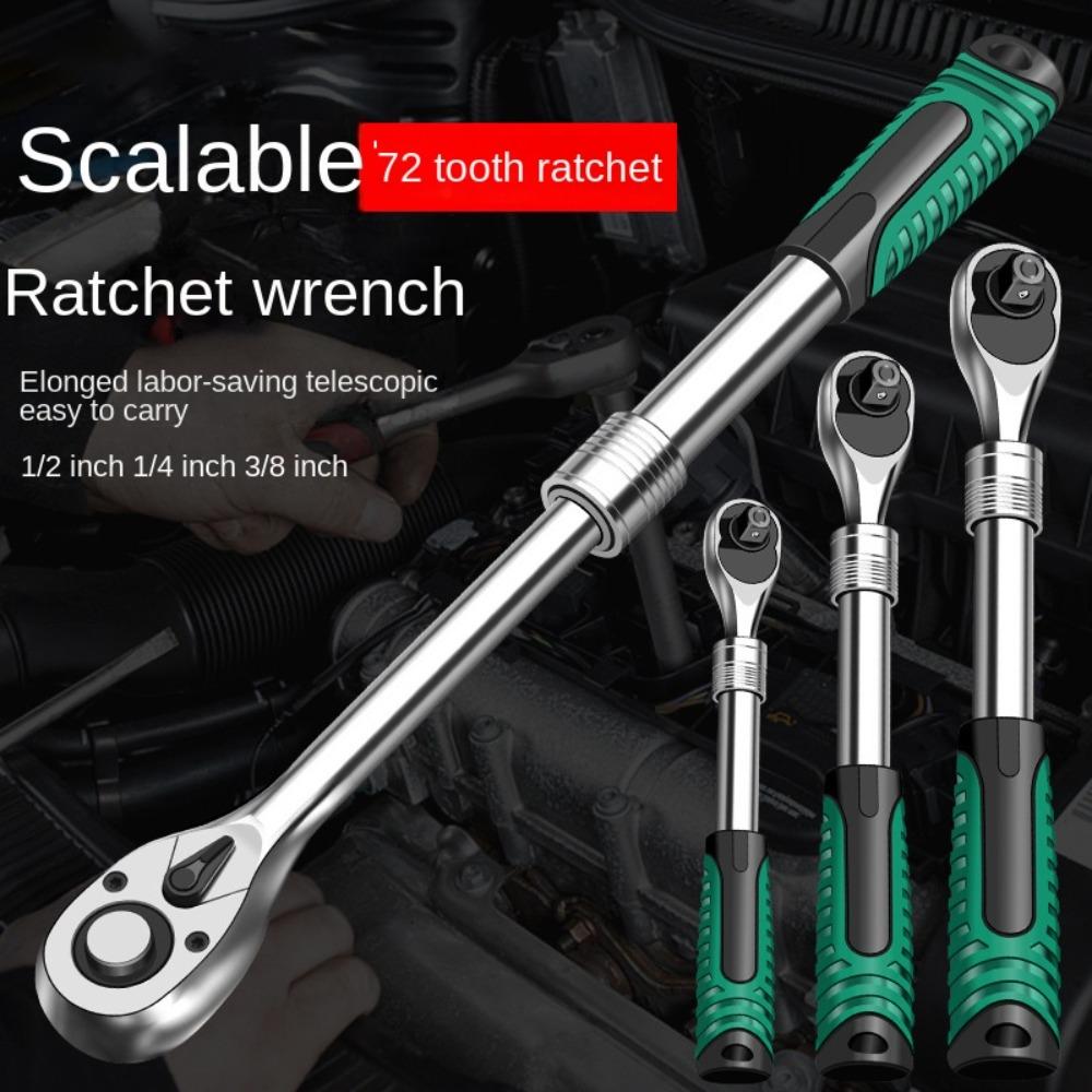Chrome Vanadium Steel Ratchet Wrench 72 Teeth Socket Spanner New Right Angle Wrench Home