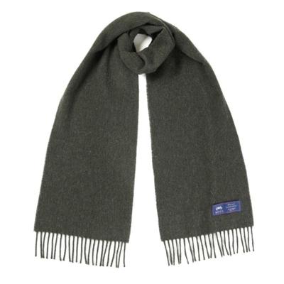 ABRAHAM MOON Merino Wolle Schal 25cm - Dunkles Moos