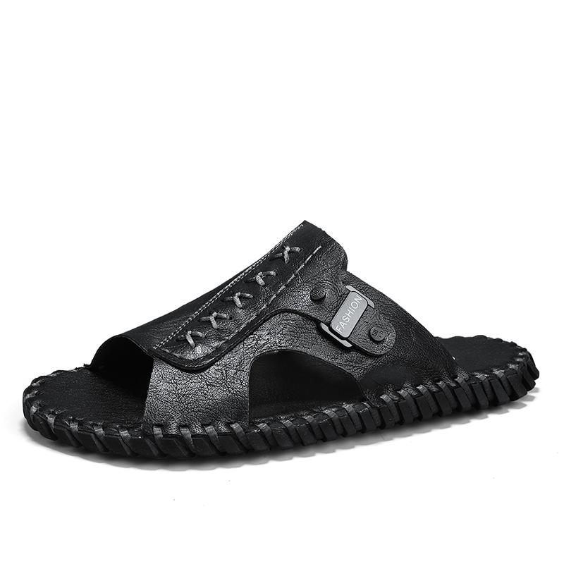 Fashion New Trend Men Sandals Outdoor Male Slippers Quick Dry Beach Slide Sandals Casual Nons-lip Half Drag Flip-flops Wading Aqua Shoes