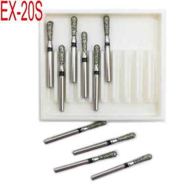 10 Stück Diamantbohrer Dental FG 1,6 mm Hochgeschwindigkeitsbohrer zum Polieren Glätten von Zahnpolierern EX-20S