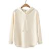 Large Size Women's Hooded Sweater Spring and Autumn Style Western-style Age-reducing T-shirt Covering Belly Slimming Top