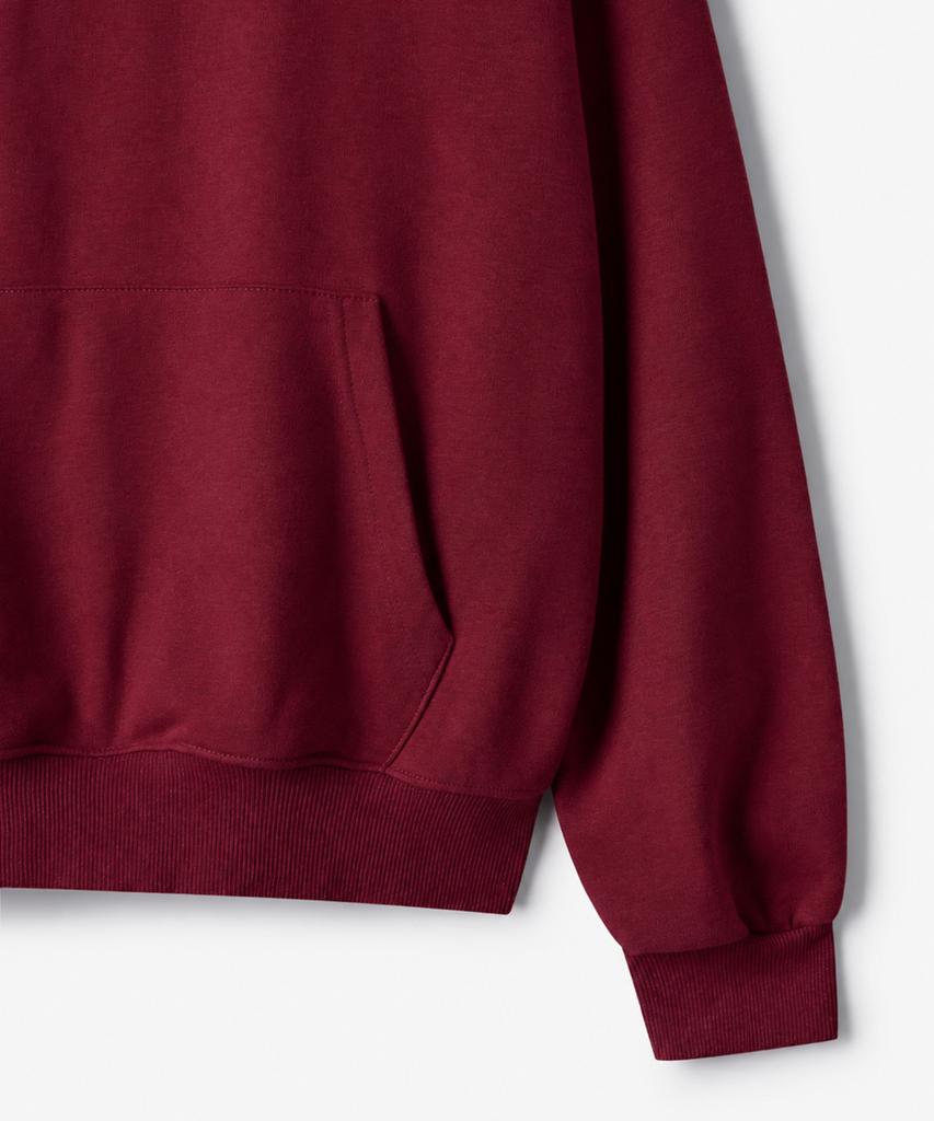 POLYGRAM Balaclava Oversized Sweat Hoodie - Burgundy