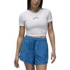 Jordan Schmal geschnittenes Kurzarm-Rundhals-Pullover-T-Shirt Damen Oberteile Weiß FN5721-100
