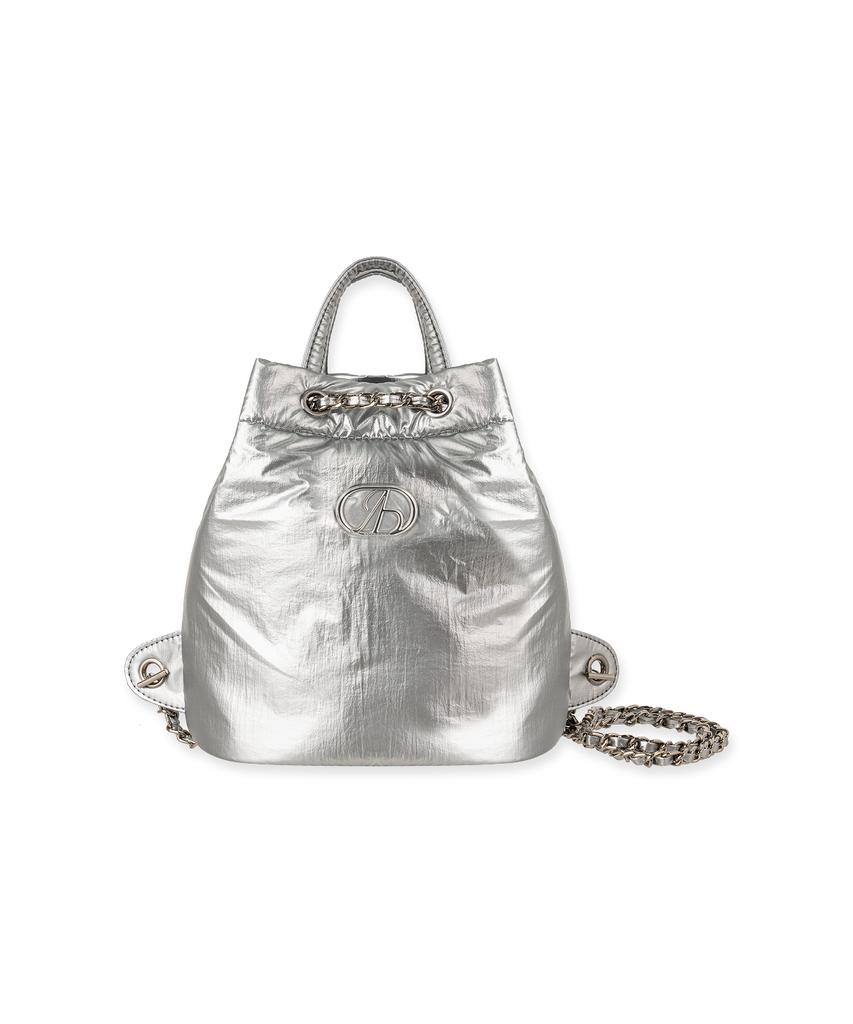 Abeehums Glossy Mini Backpack Abh348-708 Silver
