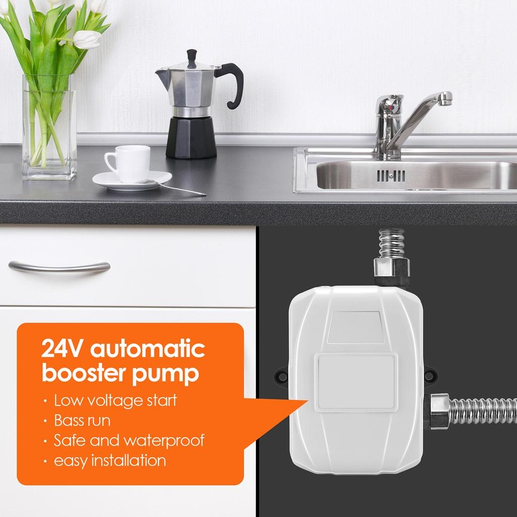 100W Household Waterproof Booster Pump Integrated Booster Pump Connector for Shower Head Outside Tap Kitchen Sink