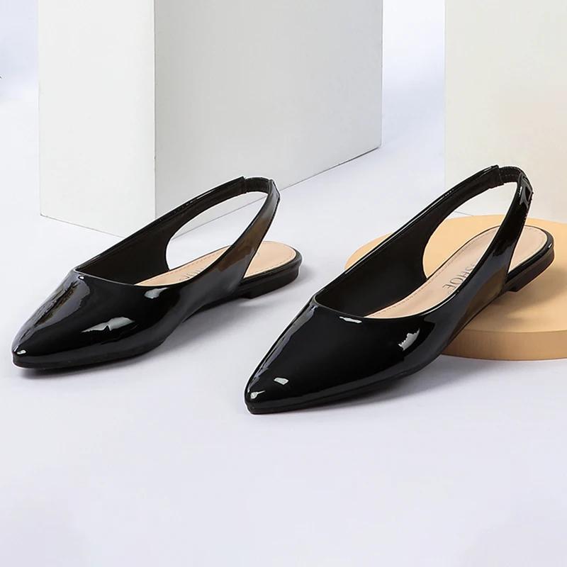 

Жіночі сандалі з гострим носком на плоскій підошві, елегантні балетки 8