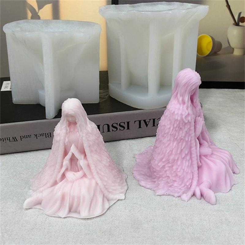 

Women Sculpture Silicone Candle Mold Epoxy Resin Mould for DIY Candle Making Handmade Craft Gypsum Home Decorations 1
