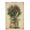 Frisch geschnittene Blumen Vintage Metallblechschild Wandplakette für Floristen Garten Hinterhof Café Familiengeschenk Dekoration N