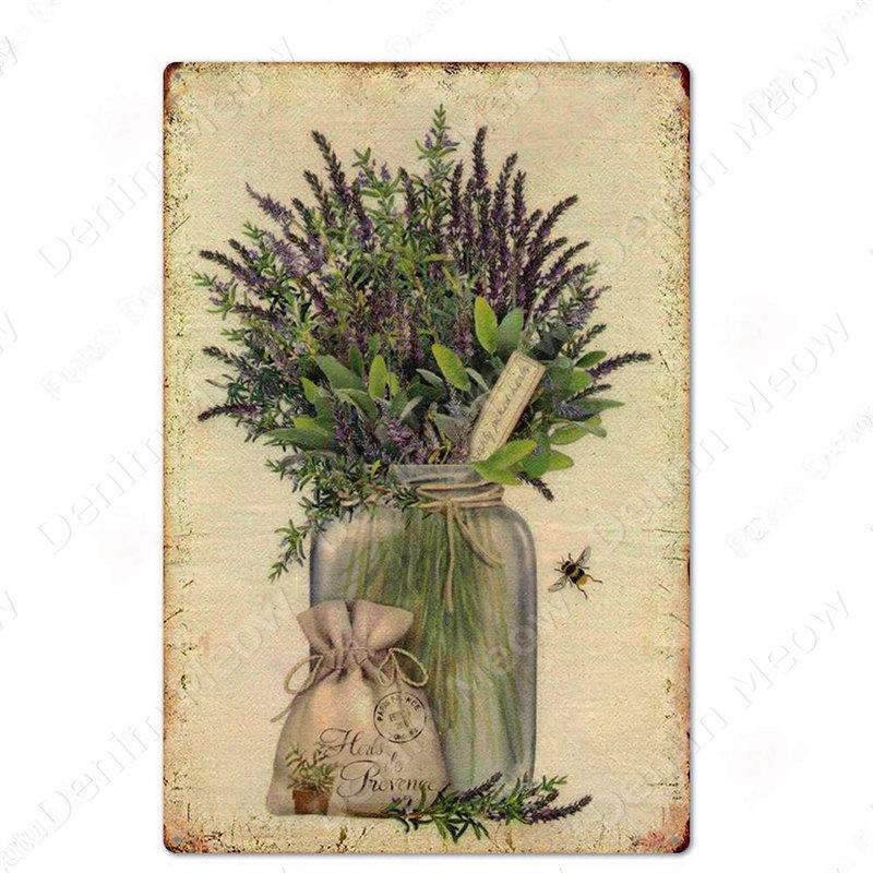Frisch geschnittene Blumen Vintage Metallblechschild Wandplakette für Floristen Garten Hinterhof Café Familiengeschenk Dekoration N