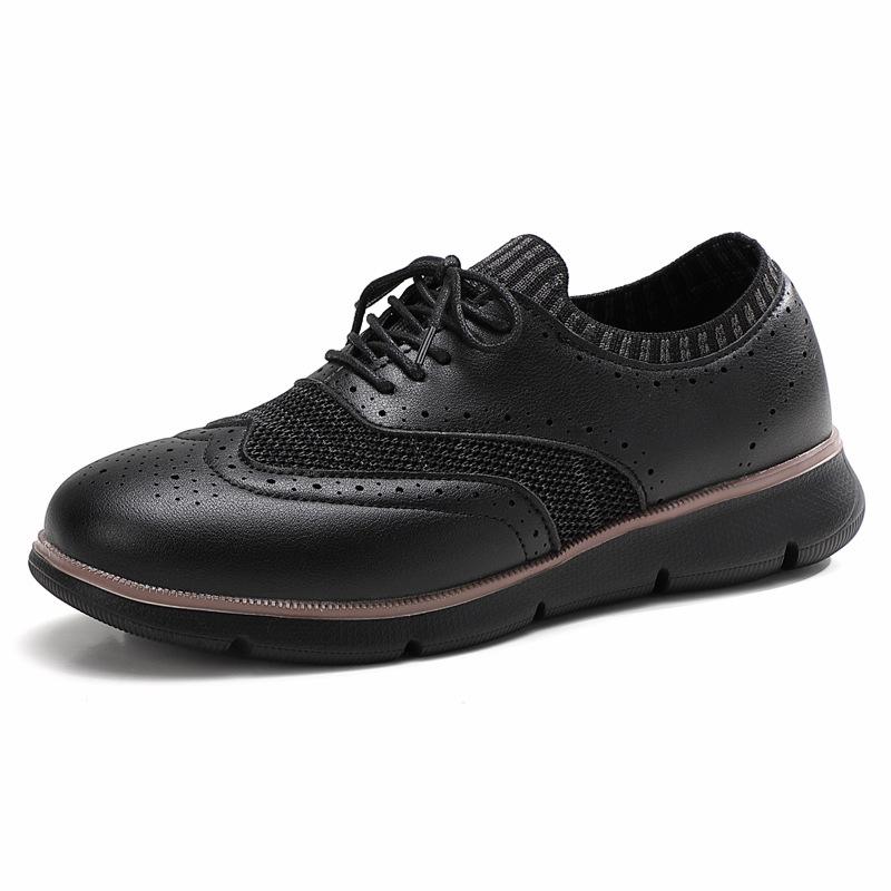 

Мужские повседневные кроссовки Новые сетчатые кроссовки из летящей ткани Европейско-американский стиль Люксовые легкие туфли для ходьбы 41 чёрный