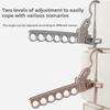 New 6 Hole Clothes Hanger Foldable Plastic Clothing Organizer Lightweight Space Saving Jacket Drying Rack for Outdoor Travel