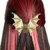 Punk Bat Shape Design Hair Clip Large Metal Hair Claw Halloween Costume Event Hairstyle Accessory Women Party Headwear