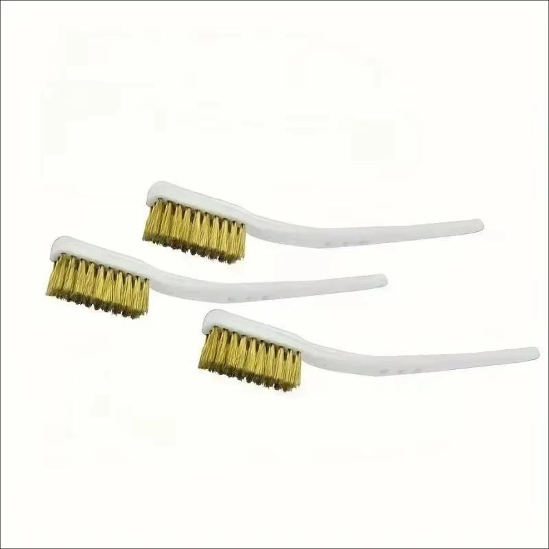 1/3/5pcs Mini Brass Wire Brush Set for Paint & Rust Removal Industrial Metal Polishing Burr Cleaning Tool