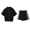 Women's 2024 Summer Striped Cardigan & Shorts Set - Fashionably Casual & Slimming