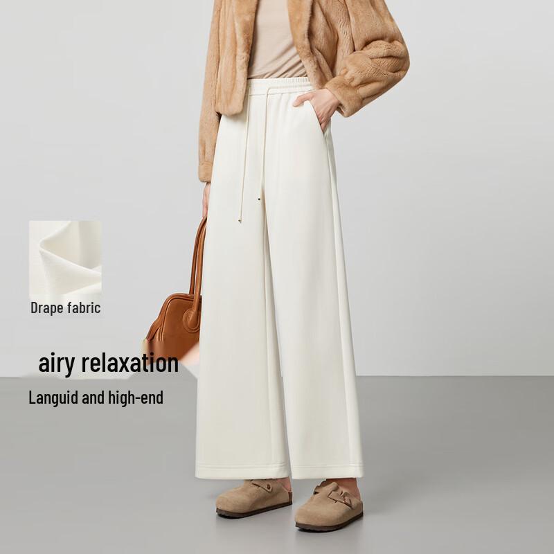 FivePlus Women's Casual High-Waist Straight Wide-Leg Pants