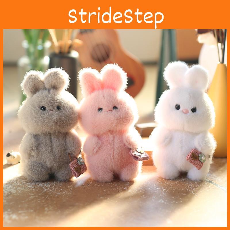 Adorable Plush Bunny Keychain Hanging Doll Cute Cartoon Style Backpack Charm