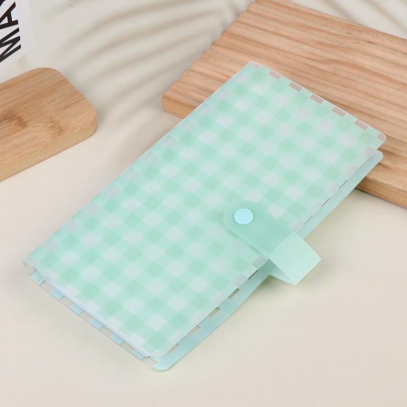 Snap Button Photo Album Grid Card Holder Clear Transparent Pockets Collect Book for Kpop Idol Photocard Collection