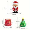Mini jucării de Crăciun Elan amuzant Moș Crăciun Om de zăpadă Sărind Mersul cu ceas Jucărie de Crăciun Decor pentru casa Ornament Cadouri de petrecere