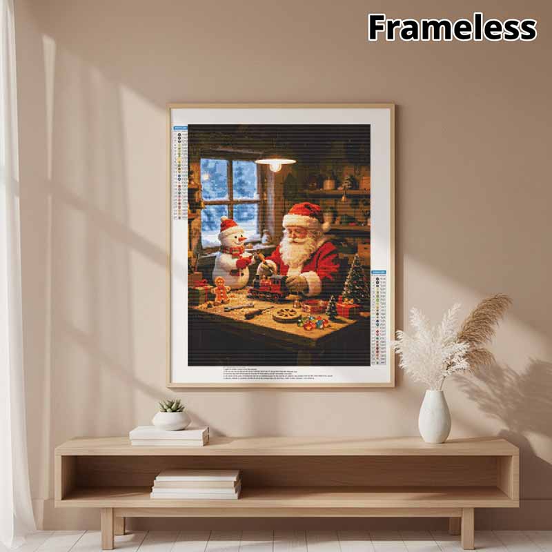 5D Diamond Painting Kit Christmas Santa Full Drill Canvas Art DIY Rhinestone Craft for Bedroom Living Room Wall Decoration
