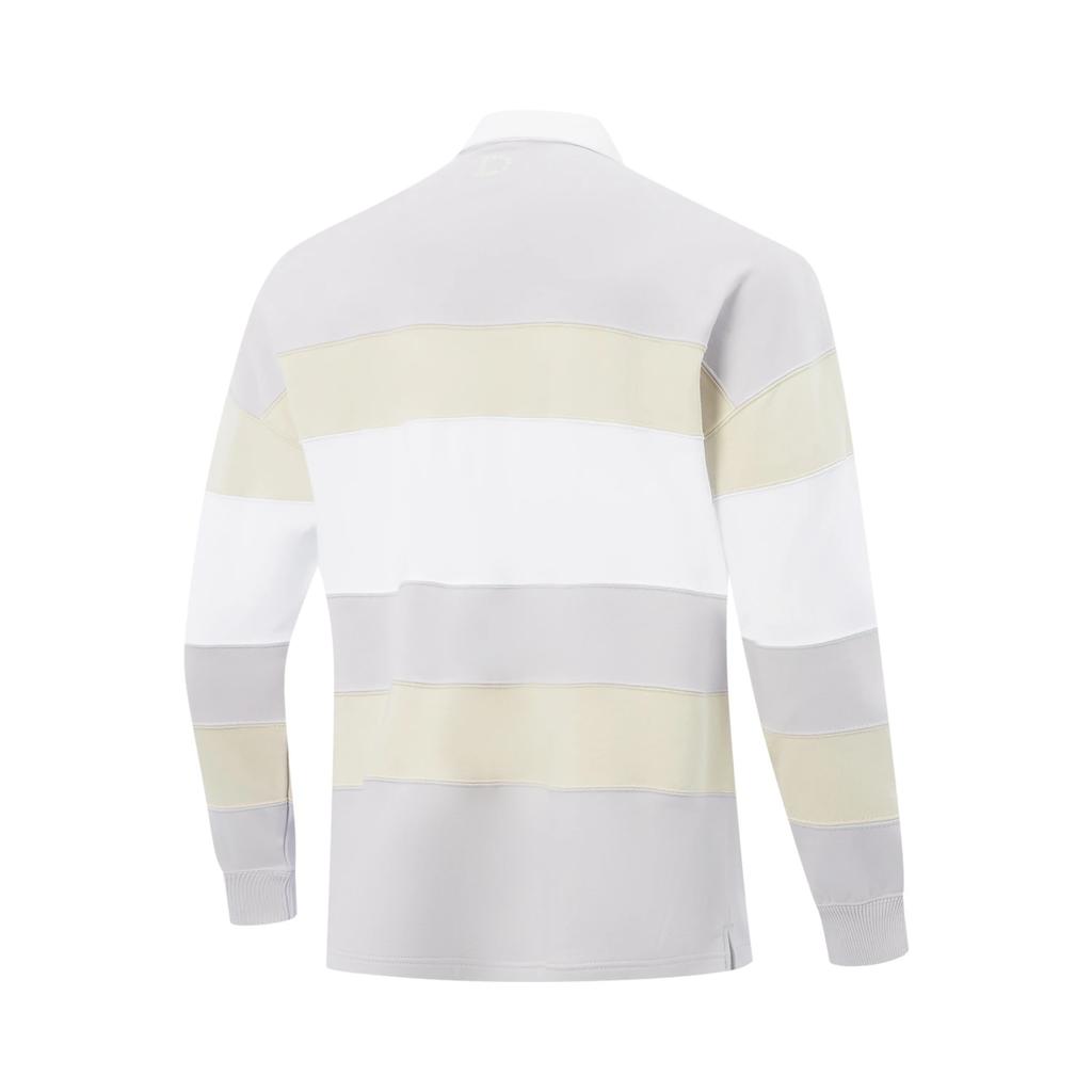 Li Ning Wade Series Gestreiftes Colorblock Langarm Poloshirt Herren Oberteile APLV409-3