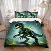 3pcs Bedding Set DinoBot Cyberdinosaur Includes 1 Comforter + 2 Pillowcases, Without Pillow Inserts, Soft Comfortable, Lightweight Breathable091