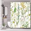 Plant and Floral Bathroom  Shower Curtain Dwarf Waterproof fabric bathroom Curtain With 12 Hooks Sunflower Home Deco