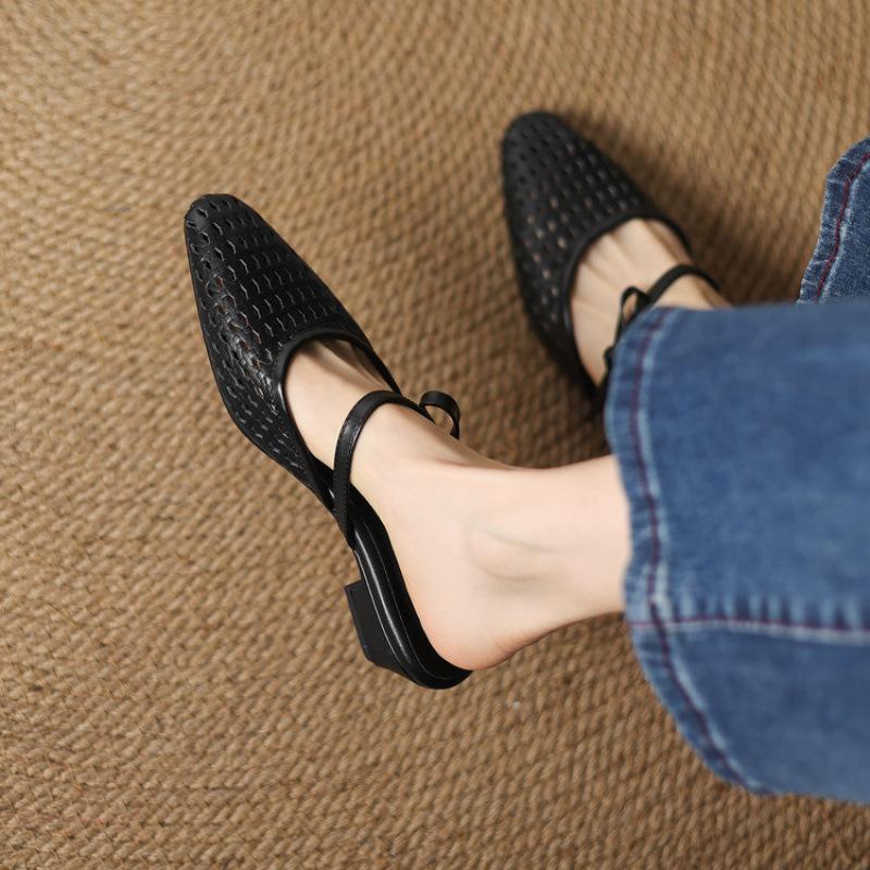 New summer bag head slippers cover one pedal sandals rubber soft sole size women's shoes casual flat slippers