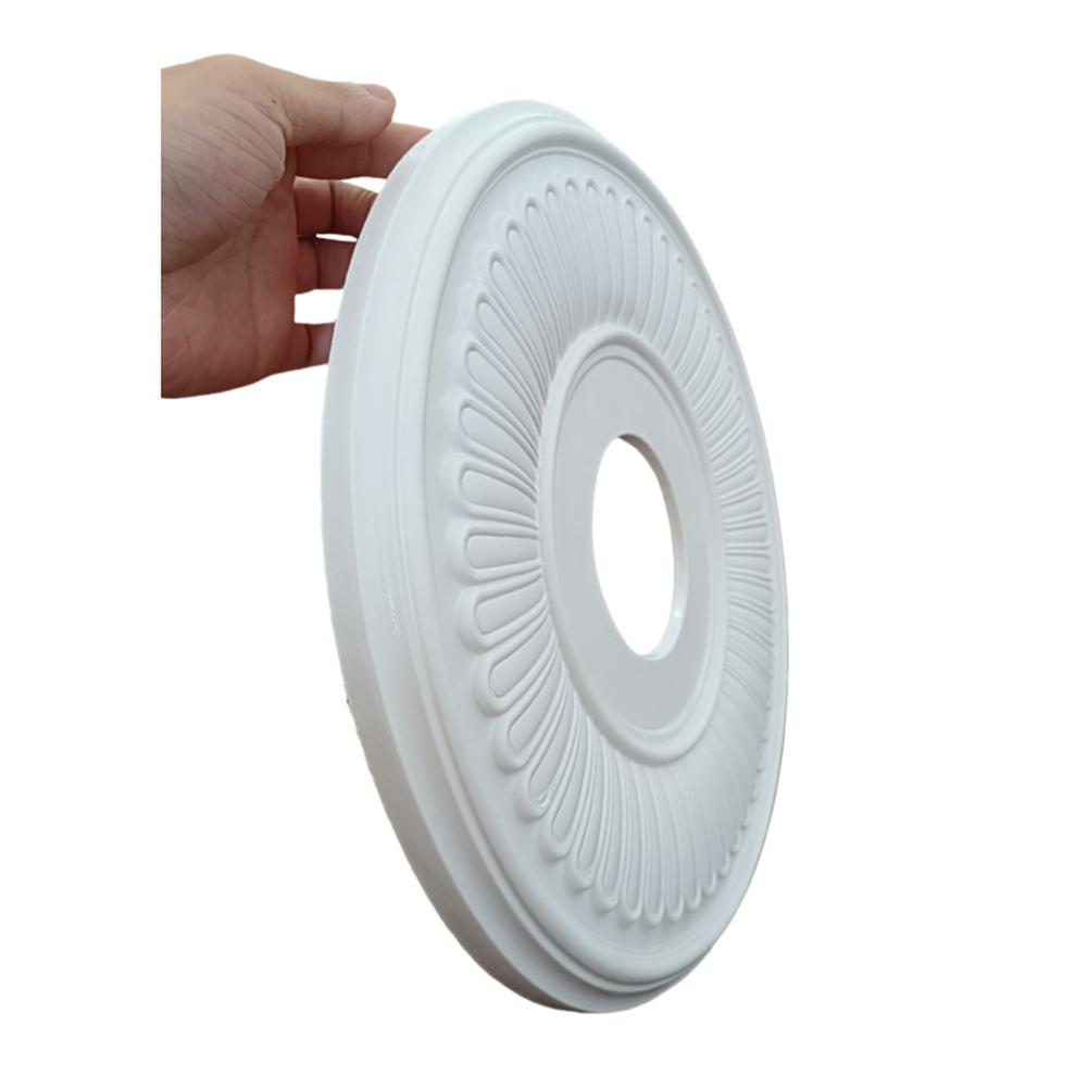 Home Round Medallion PU Decorative Ceiling Fan Light Fixtures Covers Plate Home Improvement Building Hardware