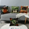 New Halloween Pumpkin Pillow Cover Skeleton Cat Decoration Sofa Bedroom Pillow Cover Bedside Backrest