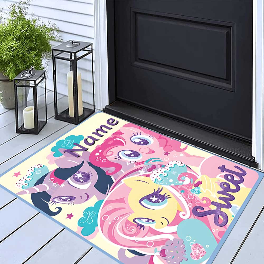 Little Pony (8) Customize your name rug, office chair cushion, home bedroom living room gift.