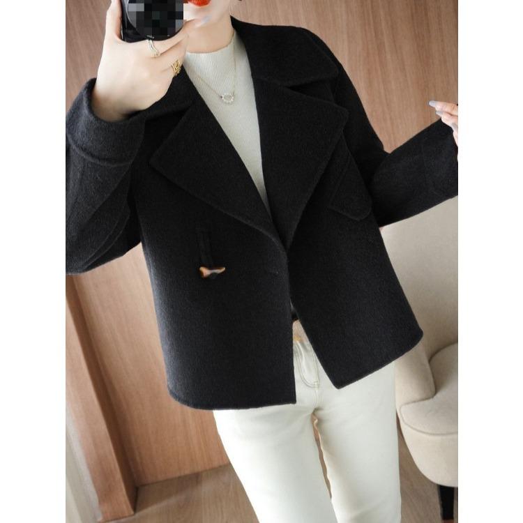 Fashion Women's Woolen Coat Short Warm Long Sleeve Jacket