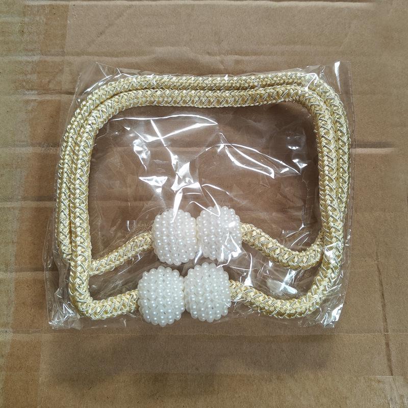 Pearl Magnetic Curtain Tieback - Elegant European & American Style, No-Punch Installation.
