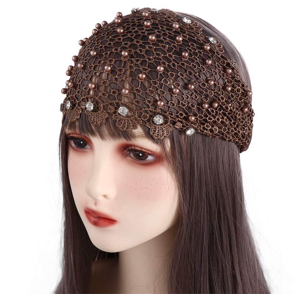 Rhinestone Mesh Headdress Headwear Wide Rhinestone Headband Korean Style Hair Band Mother Hair Hoop